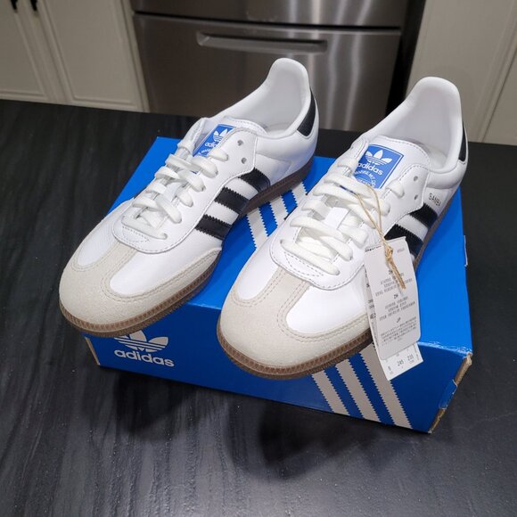 Adidas Samba Originals OG White/Black IE3675 Big Kids J Sz 6 / Women's Sz 7/7.5 - Picture 6 of 16